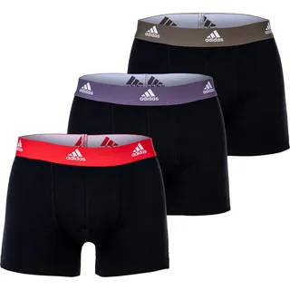 adidas, Herren, Unterhosen, 3er Pack Active Flex Cotton Retro Short / Pant, Schwarz, (M, 3er Pack)