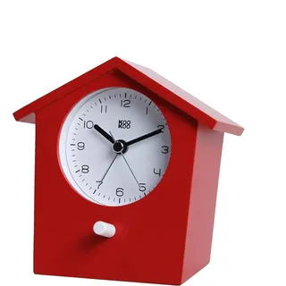 KOOKOO EarlyBird Rot, Wecker mit Vogelmelodie (Originalaufnahme) oder Dreiklangton