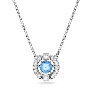 Swarovski Una Halskette Rund Blau / Silber / Kristall