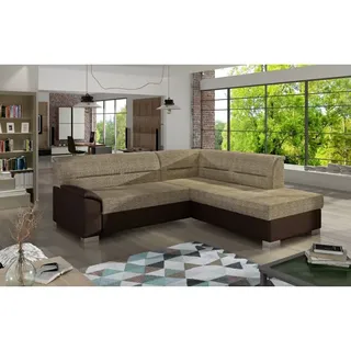 MF Design Bergamo Recamiere Rechts in Beige -  (L) 214 x (B) 247 x (H) 83 cm | Gr.: onesize