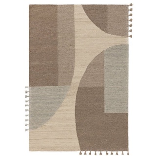 Wollteppich Sierra, benuta, rechteckig, Höhe: 5 mm, Kunstfaser, Berber, Ethno-Style, Wohnzimmer grau