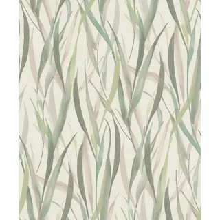Rasch Textil Paraiso Vliestapete 10,05 x 0,53 m 10 m Beige/Grün/Weiß