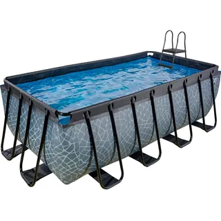 EXIT TOYS Stone Pool 400 x 200 x 122 cm mit Sandfilter