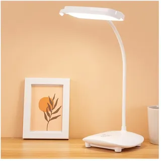 MAYTHANK Schreibtischlampe Leselampe kabellos, KleineTischlampe aufladbar 2 Akku Batteriebetrieben 4200 mAh, 40 LEDs, Kinder Schreibtischleuchte Nachttischlampe Schlafzimmer, Touch Dimmbar