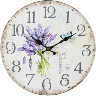 Ambiente Haus Lavendel Wanduhr 28,0 cm 28cm bunt