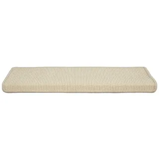 Karat Stufenmatte Sisal Urban, Stufenschutz, viele Farben, Matte, Rechteckig, mit stabilem Klebewinkel weiß Rechteckig | 23 cm x 65 cm