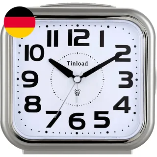 Analog Seniorenwecker Mit Nachtlicht, 5.5 Zoll Großes Zifferblatt, Tischuhr Mit