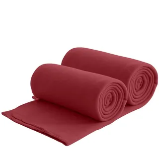 Wometo Kuscheldecke 130 x 160 cm Dunkelrot
