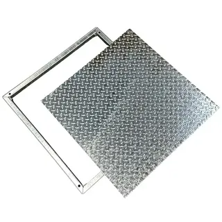 SRM Design Schachtdeckel mit Rahmen 31 x 31 cm Vollverzinkt