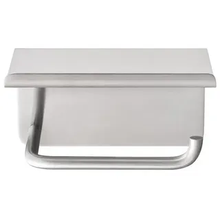 blomus Toilettenpapierhalter -MODO- WC-Rollenhalter mit Ablage: Kratzfest & Langlebig, Stilvoll, Hochwertig, Robust, Edelstahl, Smartphone-Ablage, Zeitlos silberfarben