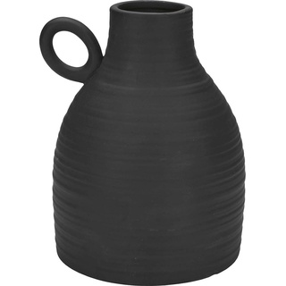 Steingut-Vase Ancient Secrets 13,2 cm x 12,7 cm x 16,5 cm Schwarz