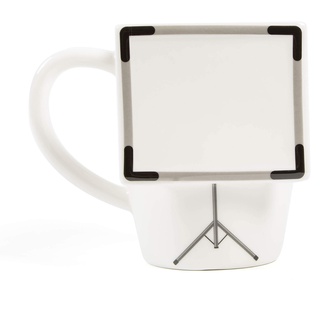 el & groove 3D Whiteboard Tasse weiß groß, Kaffeetasse 350 m, Tasse fürs Büro, Tee-Tasse aus Porzellan, Büro Deko, Tasse Flipchart, Tasse zum Beschriften, Spruch Tasse, Deko Becher, Geschenkidee