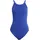 3 Stripes High Neck 2-way Straps Peachsoft Blau 36