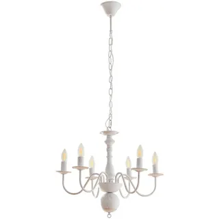 lux.pro Kronleuchter, Berkeley Metall Vintage-Weiß lux.pro