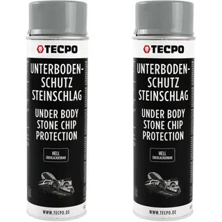 2x TECPO Unterbodenschutz überlackierbar hell, 500 ml