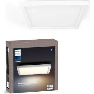 Philips Hue LED Panel White Ambiance Aurelle Panel, Abschaltautomatik, Bluetooth, CCT - über Fernbedienung, Dimmfunktion, Farbsteuerung, Leuchtdauer einstellbar, Memoryfunktion, Nachtlichtfunktion, Smart Home, Timerfunktion, dimmbar über Fernbedienung, erweiterbar, mehrere Helligkeitsstufen, LED fest integriert, warmweiß - kaltweiß weiß 30 cm x 30 cm x 4,8 cm