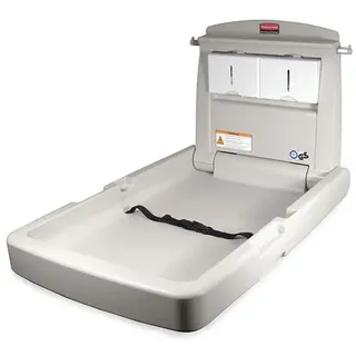 Rubbermaid Baby Wickelstation - Vertikales Modell Grau zusammenklappbare Wickelablage, belastbar bis 15 kg
