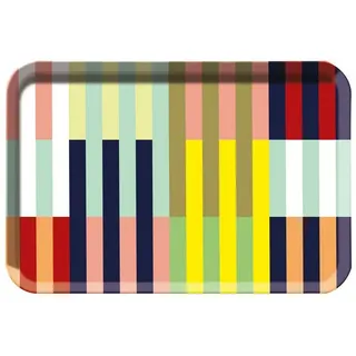 REMEMBER Tablett Havanna, Streifen bunt mehrfarbig 44.5x2x29.5 cm