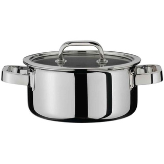 Spring 0615500620 Finesse Bratentopf mit Deckel, Edelstahl, silber, 12,5 x 28 x 30,5 cm