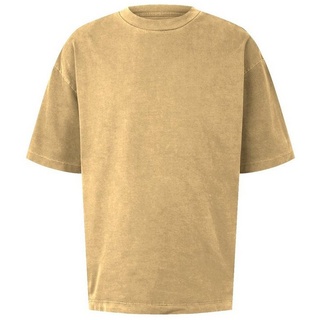 TOM TAILOR T-Shirt Basic Shirt OVERSIZED GARMENTDYE T-SHIRT (1-tlg) 5574 in Braun braun|schwarz
