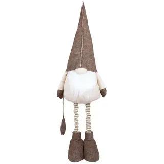 Christmas Paradise Weihnachtsfigur Weihnachtswichtel XXL Großer Wichtel (Weihnachtsdeko, stehend), mit Teleskop Beinen ausziehbar von 80cm - 124cm beige|braun
