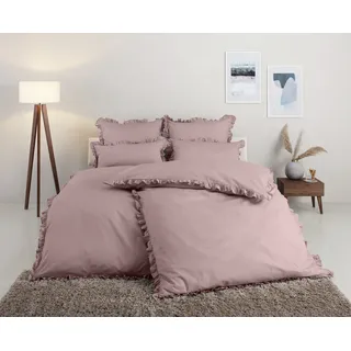 OTTO home Violetta Renforcé Rosa 155 x 220 cm + 2 x 80 x 80 cm
