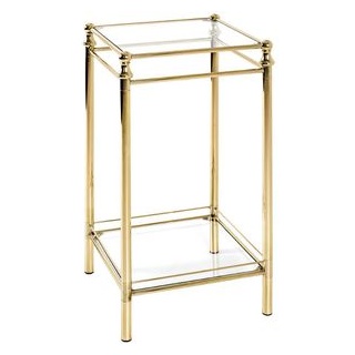 Haku-Möbel Beistelltisch 39823, gold, 40 x 73 x 40cm (B/H/T), transparent, quadratisch