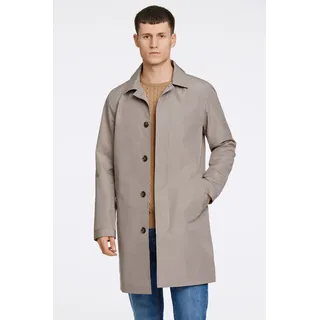 Trenchcoat LINDBERGH, Herren, Gr. M, grau (stone), Obermaterial: 100% Polyester. Futter: 100% Polyester, unifarben, regular fit ca. Mitte Oberschenkel, Manschette, Mäntel, mit Taschen