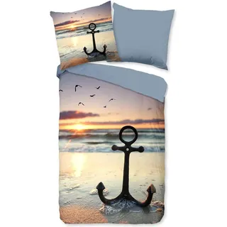 Traumschlaf Bettwäsche Anker Multi 155 x 220 cm + 80 x 80 cm