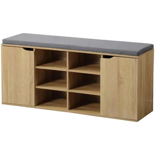 KESPER Schuhbank 103,5 x 48 x 30,5 cm Eiche grau / grau