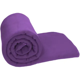 Betz Luxus Maxi Fleecedecke Kuscheldecke Wohndecke Farbe Lila Größe 140x190 cm Qualität 220 g/m2
