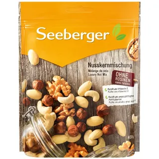 Seeberger Nusskernmischung 7er Pack: Pure Nuss-Mischung aus knackigen Haselnusskernen, Mandeln, Walnüssen & Cashewkernen - intensives Nuss-Aroma, glutenfrei (7 x 400 gr)