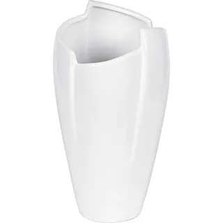 2x Ideepo, Vase, Vase Keramik 13,5x13,5x27cm weiß glasiert (1 x, 13.5 x 13.5 x 27 cm)