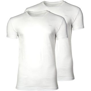 GANT Herren T-Shirt, 2er Pack - C-NECK T-SHIRT 2-PACK, Rundhals, kurzarm, Cotton Weiß L