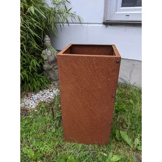 Zen Man Edelrost Garten Pflanzschale Rost Blumentopf ,Pflanzkübel,Töpfe, aus Stahlblech 1mm (032115:B25*25*H50cm)