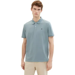 Tom Tailor Herren Basic Piqué Poloshirt 27475 - Grey Mint, XXXL