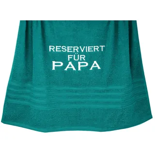 Lashuma Großes Handtuch Grün - Nautic, London Badehandtuch Bestickt, Reserviert für Papa 70x140