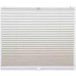 Thermo Black Out Plissee 25x100 cm beige silber metallic 100% Verdunkelnd