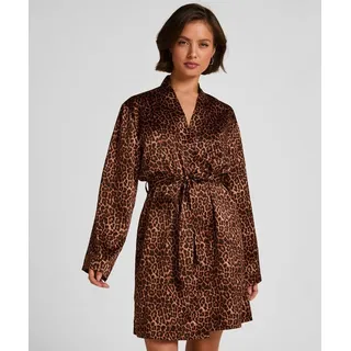 Hunkemöller Bademantel Satin kimono schwarz XS/S