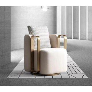 JVmoebel Sessel Design Luxus Sessel Chair Sofa 1 Sitzer Fernseh Lounge Chaise Sofa (1-St., 1x Sessel), Made in Europa beige