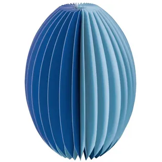 REMEMBER Papiervase Yuki blue Ø 2-farbige Vase mit Glaszylinder – 25cm, ø 18 cm