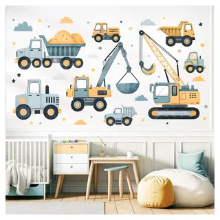 Little Deco Wandtattoo Baustelle Bagger DL5046 L