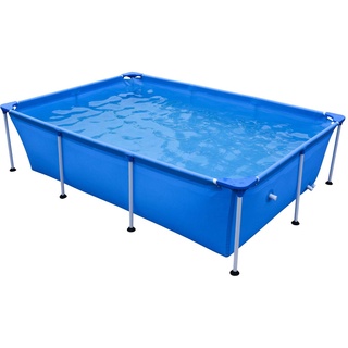Avenli Pool 258 x 179 x 66 cm Frame Stahlrahmen Aufstellpool ohne Pumpe blau Framepool rechteckig Swimming Schwimmbecken Ersatzpool