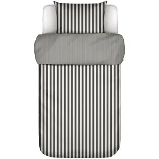 Marc O'Polo Classic Stripe Gestreift Grau 135 x 200 cm + 80 x 80 cm