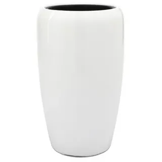 Flingora Bodenvase Cleo, mit Einsatz - Fiberglas - Indoor & Outdoor - Weiß - Höhe 51 cm weiß Ø 34 cm x 34 cm x 51 cm x 34 cm