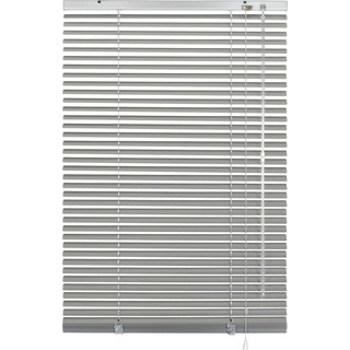 Jalousie GARDINIA "Aluminium-Jalousie 25 mm" Jalousien Gr. 175 cm, einseitig verschiebbar, 50 cm, silberfarben Alu-Jalousie Rollos Jalousien Jalousie Jalousiebänder farblich passend