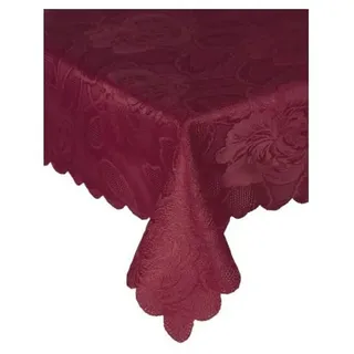Emma Barclay Damast Rose – Jacquard Tischdecke in Wein – 60 x 84 (152 x 213 cm)