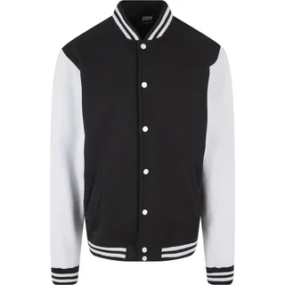 URBAN CLASSICS 2-tone College Sweat Basic Jacke Black / White S