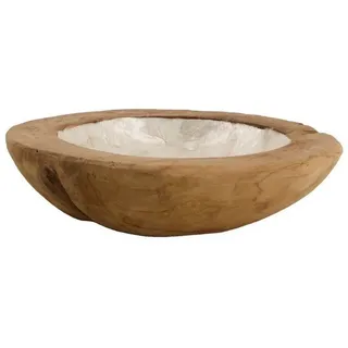 DIJK Dekoschale Dijk Schale Capiz Teakholz Ø 27 cm braun