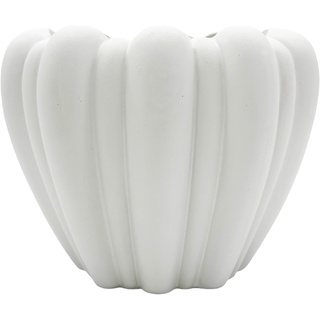 Knüllermarkt 35326 I Deko Blumenvase Arielle Keramik modern minimalistisch Tischdeko Geschenkidee weiß Vase